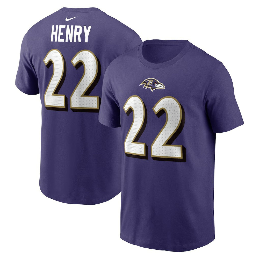 Derrick Henry Baltimore Ravens Player Name & Number T-Shirt - Purple sale