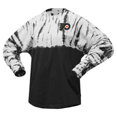 Philadelphia Flyers Spirit Jersey Unisex Crystal Half Dye Long Sleeve T-Shirt - Black T-shirts