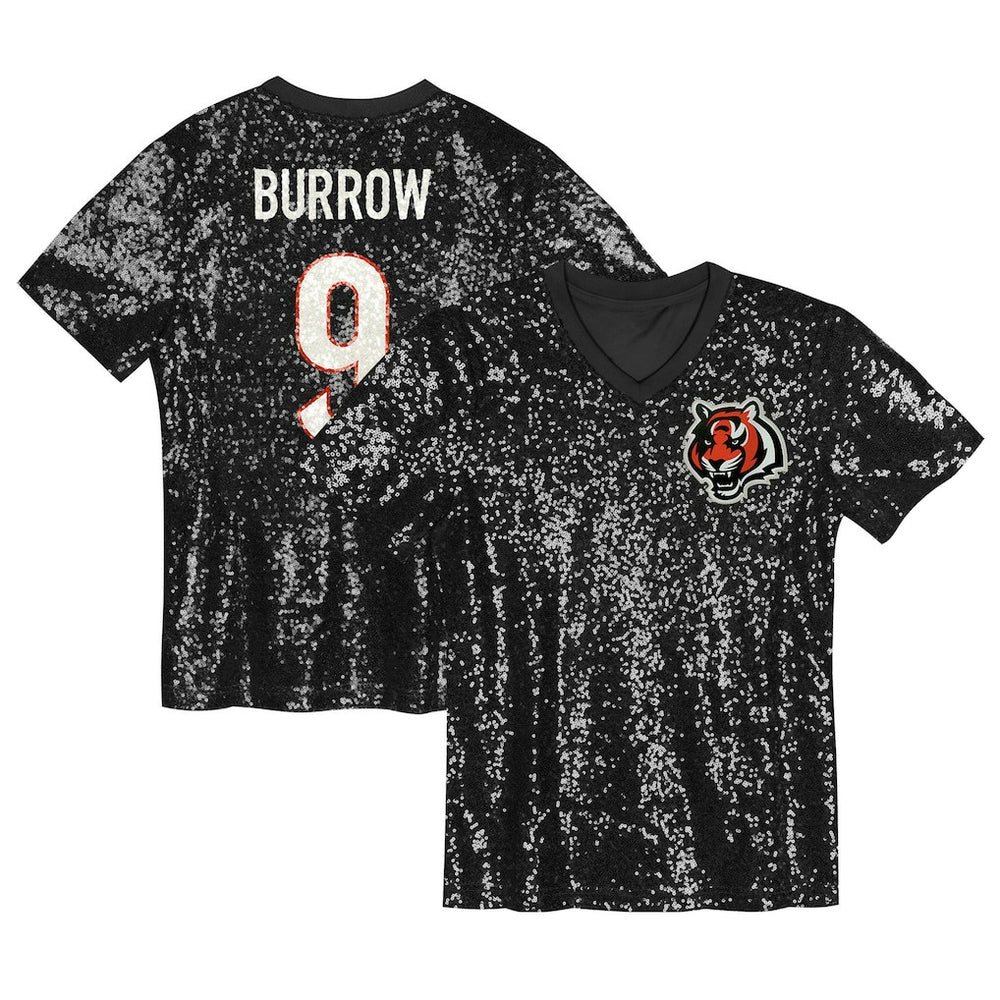 Joe Burrow Cincinnati Bengals Women's Player Name & Number V-Neck Fashion Jersey - Black on sale