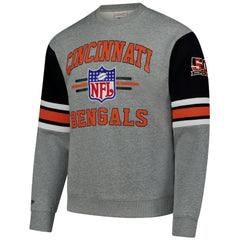 Cincinnati Bengals All Over 4.0 Vintage Logo Pullover Sweatshirt - Heather Gray sale