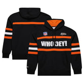 Cincinnati Bengals Vintage Logo Head Coach Fleece Pullover Hoodie - Black cheap