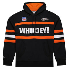 Cincinnati Bengals Vintage Logo Head Coach Fleece Pullover Hoodie - Black cheap