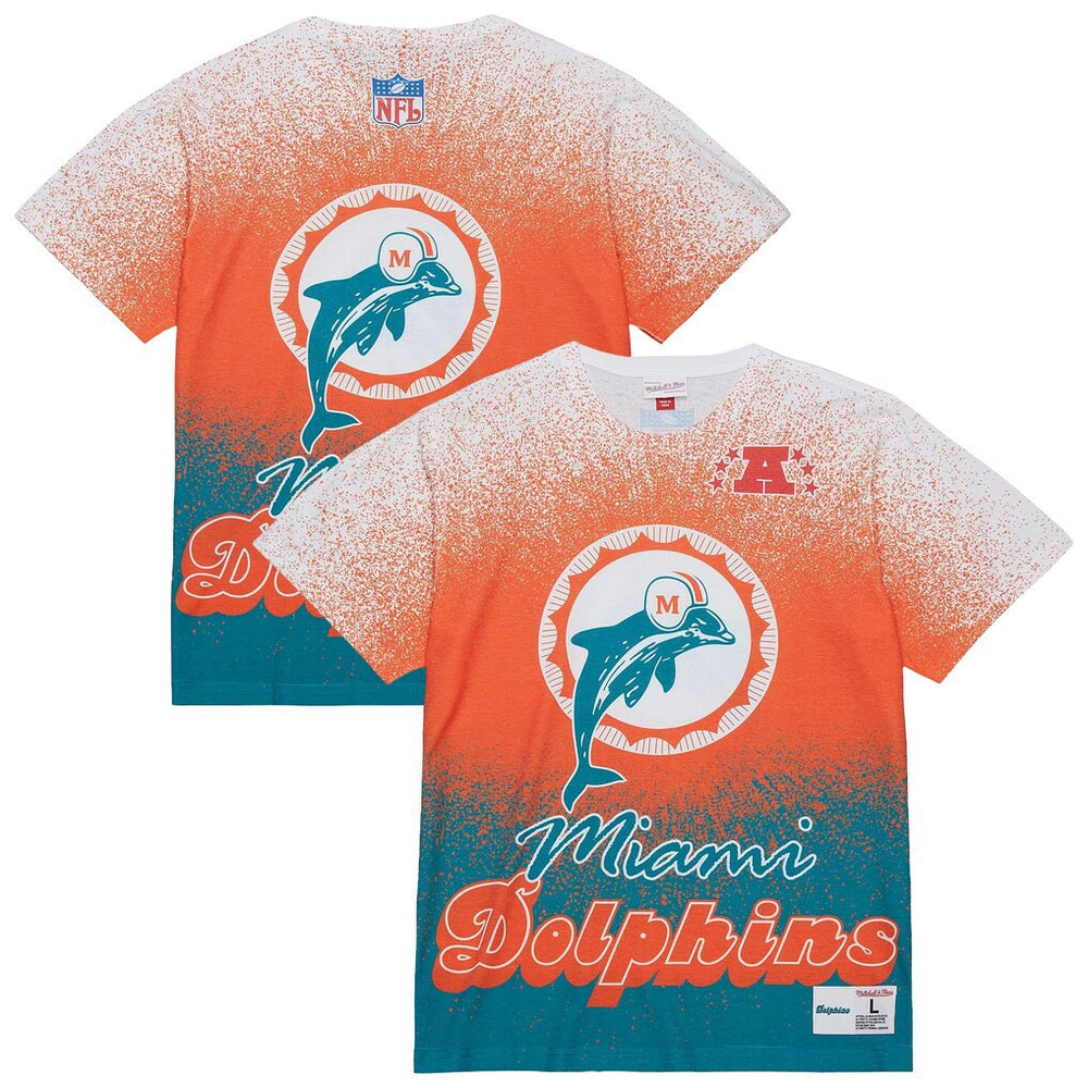 Miami Dolphins Team Burst Vintage Logo T-Shirt - White on sale