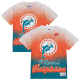 Miami Dolphins Team Burst Vintage Logo T-Shirt - White on sale