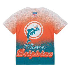Miami Dolphins Team Burst Vintage Logo T-Shirt - White on sale