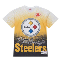 Pittsburgh Steelers Team Burst Vintage Logo T-Shirt - White discount