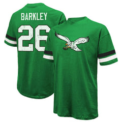 Saquon Barkley Philadelphia Eagles Majestic Threads Name & Number Oversized T-Shirt - Kelly Green discount