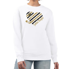 Vegas Golden Knights G-III 4Her by Carl Banks Women's Heart Graphic Pullover Sweatshirt - White Sweatshirts