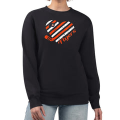 Philadelphia Flyers G-III 4Her by Carl Banks Women's Heart Graphic Pullover Sweatshirt - Black Sweatshirts