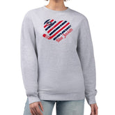 Columbus Blue Jackets G-III 4Her by Carl Banks Women's Heart Graphic Pullover Sweatshirt - Heather Gray Sweatshirts