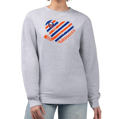 New York Islanders G-III 4Her by Carl Banks Women's Heart Graphic Pullover Sweatshirt - Heather Gray Sweatshirts