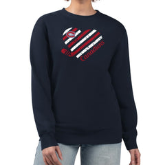 Montreal Canadiens G-III 4Her by Carl Banks Women's Heart Graphic Pullover Sweatshirt - Navy Sweatshirts
