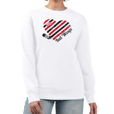 Detroit Red Wings G-III 4Her by Carl Banks Women's Heart Graphic Pullover Sweatshirt - White Sweatshirts