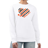 Anaheim Ducks G-III 4Her by Carl Banks Women's Heart Graphic Pullover Sweatshirt - White Sweatshirts