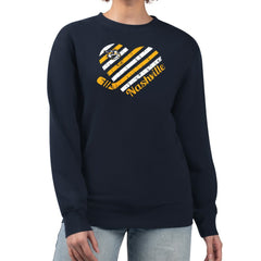 Nashville Predators G-III 4Her by Carl Banks Women's Heart Graphic Pullover Sweatshirt - Navy Sweatshirts