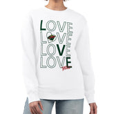 Minnesota Wild G-III 4Her by Carl Banks Women's Lots Of Love Team Logo Graphic Pullover Sweatshirt - White Sweatshirts
