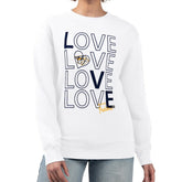 Nashville Predators G-III 4Her by Carl Banks Women's Lots Of Love Team Logo Graphic Pullover Sweatshirt - White Sweatshirts