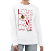 Chicago Blackhawks G-III 4Her by Carl Banks Women's Lots Of Love Team Logo Graphic Pullover Sweatshirt - White Sweatshirts