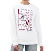 Colorado Avalanche G-III 4Her by Carl Banks Women's Lots Of Love Team Logo Graphic Pullover Sweatshirt - White Sweatshirts