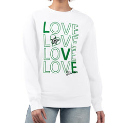 Dallas Stars G-III 4Her by Carl Banks Women's Lots Of Love Team Logo Graphic Pullover Sweatshirt - White Sweatshirts