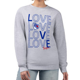 New York Rangers G-III 4Her by Carl Banks Women's Lots Of Love Team Logo Graphic Pullover Sweatshirt - Heather Gray Sweatshirts