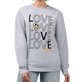 Pittsburgh Penguins G-III 4Her by Carl Banks Women's Lots Of Love Team Logo Graphic Pullover Sweatshirt - Heather Gray Sweatshirts