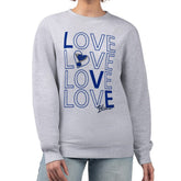 St. Louis Blues G-III 4Her by Carl Banks Women's Lots Of Love Team Logo Graphic Pullover Sweatshirt - Heather Gray Sweatshirts