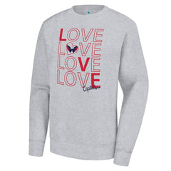 Washington Capitals G-III 4Her by Carl Banks Women's Lots Of Love Team Logo Graphic Pullover Sweatshirt - Heather Gray Sweatshirts
