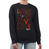 Philadelphia Flyers G-III 4Her by Carl Banks Women's Lots Of Love Team Logo Graphic Pullover Sweatshirt - Black Sweatshirts