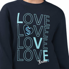 Seattle Kraken G-III 4Her by Carl Banks Women's Lots Of Love Team Logo Graphic Pullover Sweatshirt - Deep Sea Blue Sweatshirts