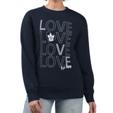 Toronto Maple Leafs G-III 4Her by Carl Banks Women's Lots Of Love Team Logo Graphic Pullover Sweatshirt - Navy Sweatshirts