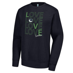 Vancouver Canucks G-III 4Her by Carl Banks Women's Lots Of Love Team Logo Graphic Pullover Sweatshirt - Navy Sweatshirts