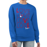 New York Rangers G-III 4Her by Carl Banks Women's Lots Of Love Team Logo Graphic Pullover Sweatshirt - Blue Sweatshirts