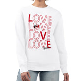 Carolina Hurricanes G-III 4Her by Carl Banks Women's Lots Of Love Team Logo Graphic Pullover Sweatshirt - White Sweatshirts