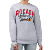 Chicago Blackhawks G-III 4Her by Carl Banks Women's Filigree Team Graphic Fleece Pullover Sweatshirt - Heather Gray Sweatshirts