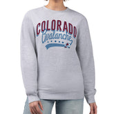Colorado Avalanche G-III 4Her by Carl Banks Women's Filigree Team Graphic Fleece Pullover Sweatshirt - Heather Gray Sweatshirts