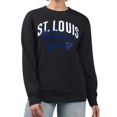 St. Louis Blues G-III 4Her by Carl Banks Women's Filigree Team Graphic Fleece Pullover Sweatshirt - Black Sweatshirts