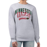 Minnesota Wild G-III 4Her by Carl Banks Women's Filigree Team Graphic Fleece Pullover Sweatshirt - Heather Gray Sweatshirts