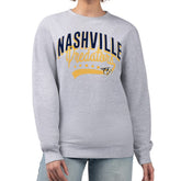 Nashville Predators G-III 4Her by Carl Banks Women's Filigree Team Graphic Fleece Pullover Sweatshirt - Heather Gray Sweatshirts