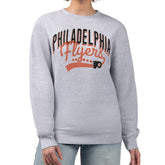 Philadelphia Flyers G-III 4Her by Carl Banks Women's Filigree Team Graphic Fleece Pullover Sweatshirt - Heather Gray Sweatshirts