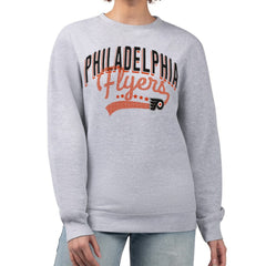 Philadelphia Flyers G-III 4Her by Carl Banks Women's Filigree Team Graphic Fleece Pullover Sweatshirt - Heather Gray Sweatshirts