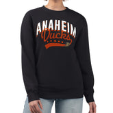 Anaheim Ducks G-III 4Her by Carl Banks Women's Filigree Team Graphic Fleece Pullover Sweatshirt - Black Sweatshirts