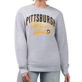Pittsburgh Penguins G-III 4Her by Carl Banks Women's Filigree Team Graphic Fleece Pullover Sweatshirt - Heather Gray Sweatshirts
