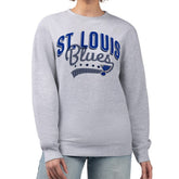 St. Louis Blues G-III 4Her by Carl Banks Women's Filigree Team Graphic Fleece Pullover Sweatshirt - Heather Gray Sweatshirts