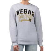 Vegas Golden Knights G-III 4Her by Carl Banks Women's Filigree Team Graphic Fleece Pullover Sweatshirt - Heather Gray Sweatshirts