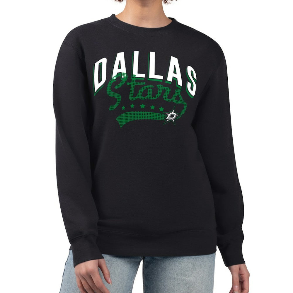 Dallas Stars G-III 4Her by Carl Banks Women's Filigree Team Graphic Fleece Pullover Sweatshirt - Black Sweatshirts