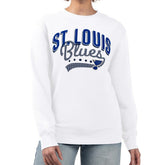 St. Louis Blues G-III 4Her by Carl Banks Women's Filigree Team Graphic Fleece Pullover Sweatshirt - White Sweatshirts
