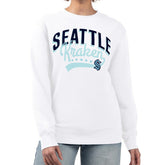 Seattle Kraken G-III 4Her by Carl Banks Women's Filigree Team Graphic Fleece Pullover Sweatshirt - White Sweatshirts