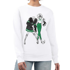 Dallas Stars G-III 4Her by Carl Banks Women's Hockey Girls Team Graphic Fleece Pullover Sweatshirt - White Sweatshirts
