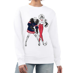 Washington Capitals G-III 4Her by Carl Banks Women's Hockey Girls Team Graphic Fleece Pullover Sweatshirt - White Sweatshirts